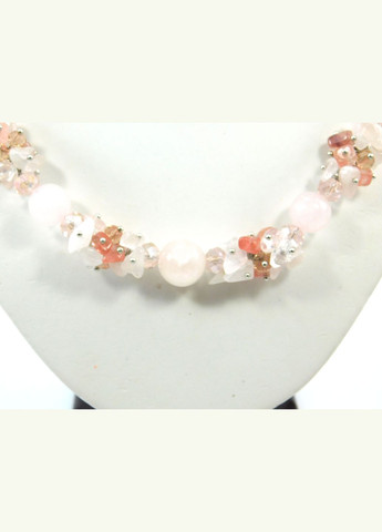 Эксклюзивное ожерелье "Каролина" Розовый кварц Fursa fashion (322314636)