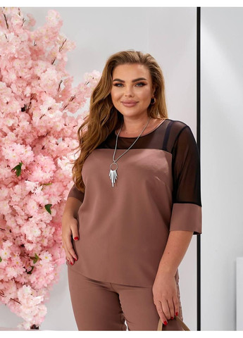 Брючний костюм з біжу, арт. 153, кава KHAN (363042020)