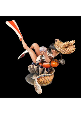 Статуетка фарбована Аквалангістка з перлиною 6,5 см з металу та олова, колекційна, антикваріат, подарунок колекціонеру Artfactory (361859598)