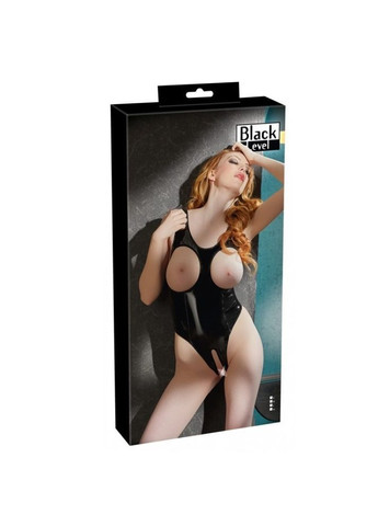 Виниловый боди с вырезами для груди и промежности "Vinyl Open Cup Body" от Black Level размер L Orion (297365425)