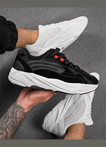 Черные демисезонные стильные мужские кроссовки текстильные черные с белой подошвой Freedom