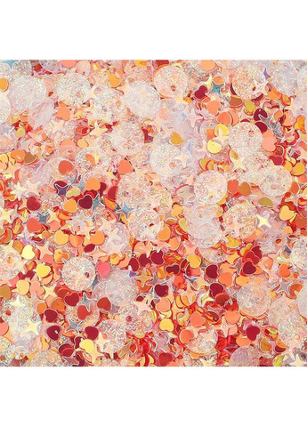 Мини блестки разной формы – 500 г оранжевый микс Plus-plus (353393053)