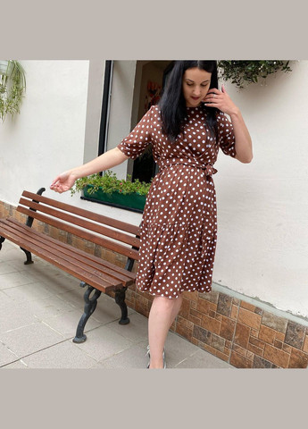 Коричнева літне плаття для вагітних та годуючих мам No Brand