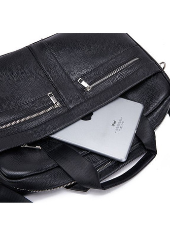 Классическая мужская деловая сумка из натуральной кожи Qvant 2000 - Черная Tiding Сумки для ноутбуків (366889758)