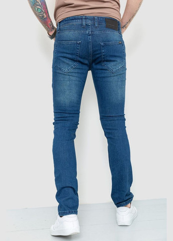 Синие демисезонные джинсы мужские рваные, цвет синий, Ager