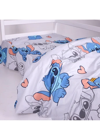 Комплект постільної білизни Бязь TEENAGER 17-0911 Stitch Vibes Beige Полуторний Євро Mirson (399967290)
