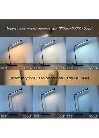 Світильник настільний LED HILTON 10W 3000-6500К білий Violux (365652213)
