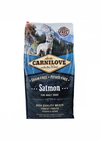 Сухой корм Salmon для взрослых собак всех пород, лосось, 12 кг Carnilove (345743660)