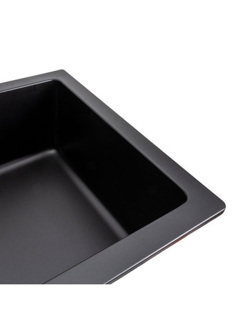 Гранітна мийка для кухні 7945 Paruana матова (чорна) Platinum (269794007)