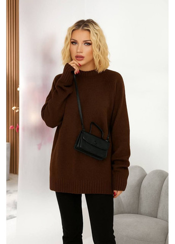 Коричневий демісезонний светр оверсайз | заміри в описі GD/GL Модний простір