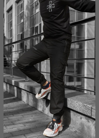 Черные демисезонные брюки No Brand