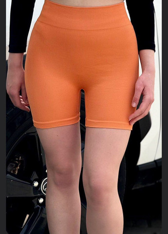 Велосипедки женские push-up оранжевого цвета Let's Shop (294816854)