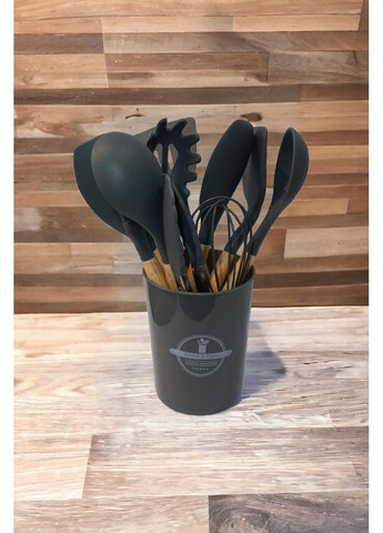 Силиконовый кухонный набор Kitchen Dining P0399 темно-серые 12 предметов No Brand (300232545)