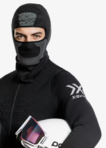 X-Bionic балаклава теплая черный спортивный полиамид производство - Италия