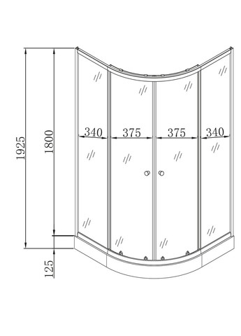 Душова кабіна з низьким піддоном PLAIN SCT02-90x90x195-GR SATIN сіре тоноване скло 4мм (MI6898) Mixxus (321204288)