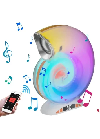 Беспроводная умная колонка ночник Улитка Conch Music Light 4 в 1 портативный RGB Digital (391020591)