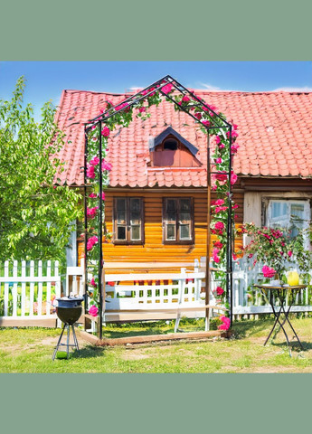 Садовая Арка для плетеных растений Bonita, стальная, разборная, черная 232*132*34 см Broody (300778500)