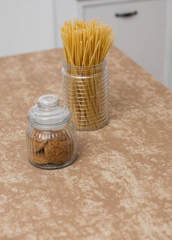 Скатерть с тефлоновым покрытием "Мрамор песочный" 2.2м х 1.8м Homedec - (318747186)