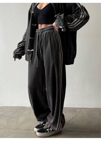 Жіночий стильний велюровий костюм з лампасами (олімпійка + джогери) Україна (354824130)