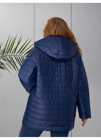 Темно-синя куртка ботал плащівка стьобана синтепон 150 Україна