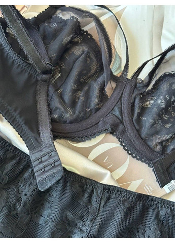 Черный женское нижнее белье черного цвета комплект Lanny Mode