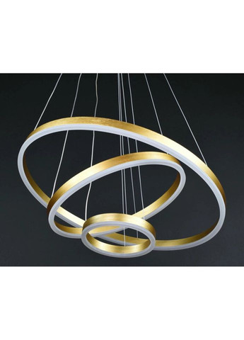 Люстра светодиодная подвесная LED светильник для квартиры на потолок лэд 27776 Золото 25-180х60х60 см. Sunnysky (335975293)