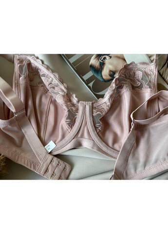 Пудровый пудровый бюстгальтер на чашку d, кружевной лифчик без поролона Acousma