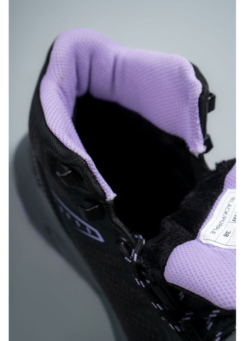 Кросівки жіночі високі WUW6034W-BLACK/PURPLE чорні 346677 Where Uwear чорні зими (368147755)