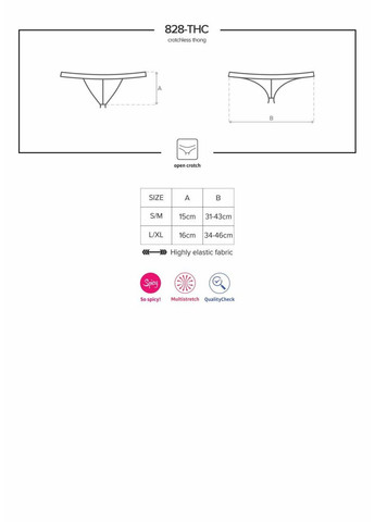 828-THC-1 crotchless thong S/M Obsessive (303907922)