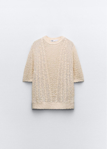 Світло-бежевий літній светр Zara