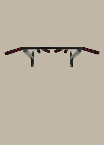 Турнік настінний цільний №2+ з м'якими ручками / Чорний No Brand (326596801)