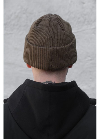 Подовжена трикотажна шапка біні докер dominic khaki Without (362501542)