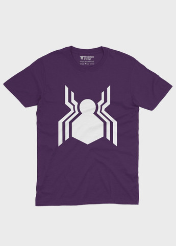 Фиолетовая демисезонная футболка для девочки с принтом супергероя - человек-паук (ts001-1-dby-006-014-108-g) Modno