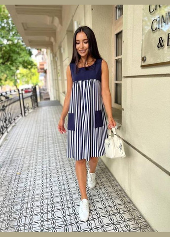 Синя сукня із завищеною талією Fashion Girl