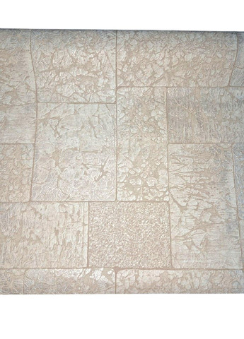 Вінілові шпалери 10.05 × 1.06 м 1570-02, бежеві з імітацією каменю для вітальні, кухні, коридору Слов'янські шпалери (340275290)