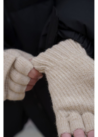 Женские теплые зимние сенсорные перчатки варежки без пальцев 3-30 Jude Without (364670580)