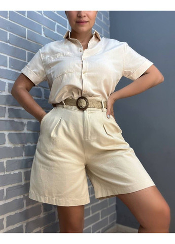 Бежевая рубашка MIX RAY