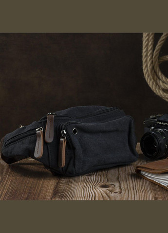 Сумка поясна текстильна 20085 Чорна Vintage (300525906)