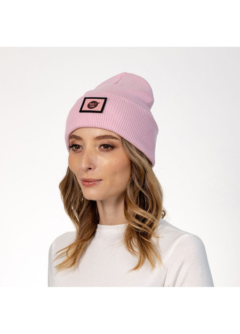 Шапка бини женская хлопок розовая ЮСТИЯ LuckyLOOK 573-246 (322791784)