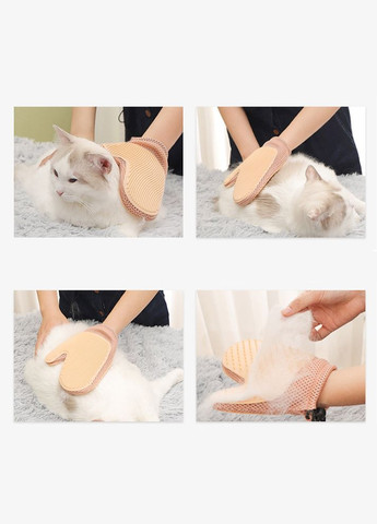 Перчатка двухсторонняя массажная для вычесывания котов и собак Pet Hair Remover No Brand (340111976)