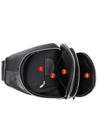 Чоловіча сумка-слінг шкіряна крос боді чорна A25F-5060A Tiding Bag (336551864)