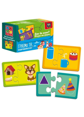 Пазлы Ассоциации Найди пару Кто где живет. На что похоже? (VT5003-03) Vladi toys (364113166)