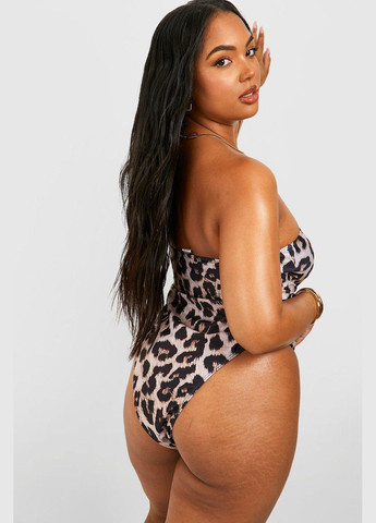 Чорний літній купальник суцільний суцільний Boohoo