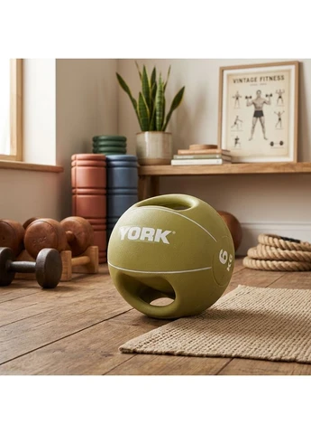 М'яч медбол 6кг із двома ручками, York Fitness (303127003)