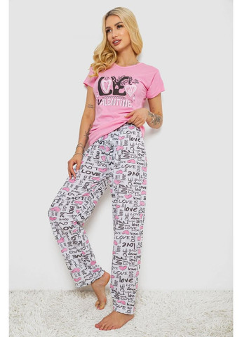 Розовая женская пижама с принтом, 243r2490 Ager