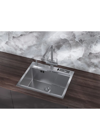 Кухонна мийка накладна з нержавійки 1.5 мм кухонна станція Nett NS-5747 (352730066)