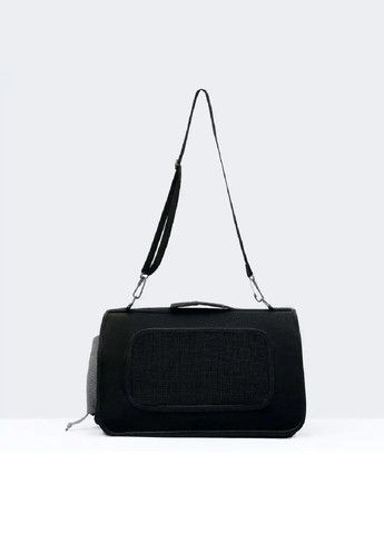 Сумка переноска для тварин котів собак з вентиляцією кишенями ручкою ременем 52x22x29 см розмір L (477288-Prob) Чорна Unbranded (296552115)