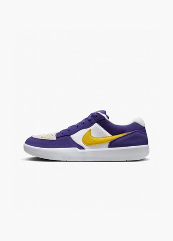 Белые всесезонные кроссовки унисекс sb force 58 skate shoes white/violet dv5477-500 Nike