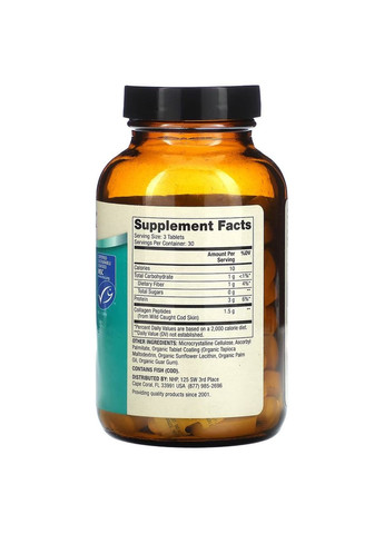 Морський колаген з дикої риби, Wild Caught Marine Collagen,, 90 таблеток Dr. Mercola (352499900)