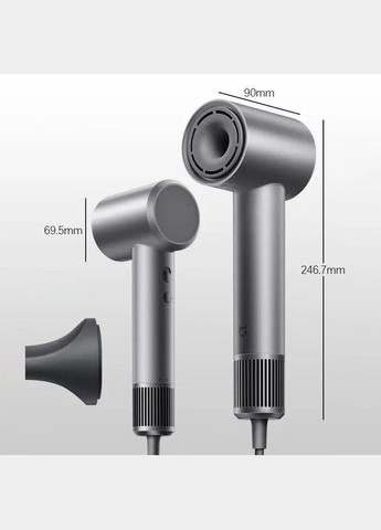 Фен для волос Mijia High Speed Hair Dryer H501 Grey | 1600W | Ионизация Xiaomi (354224311)